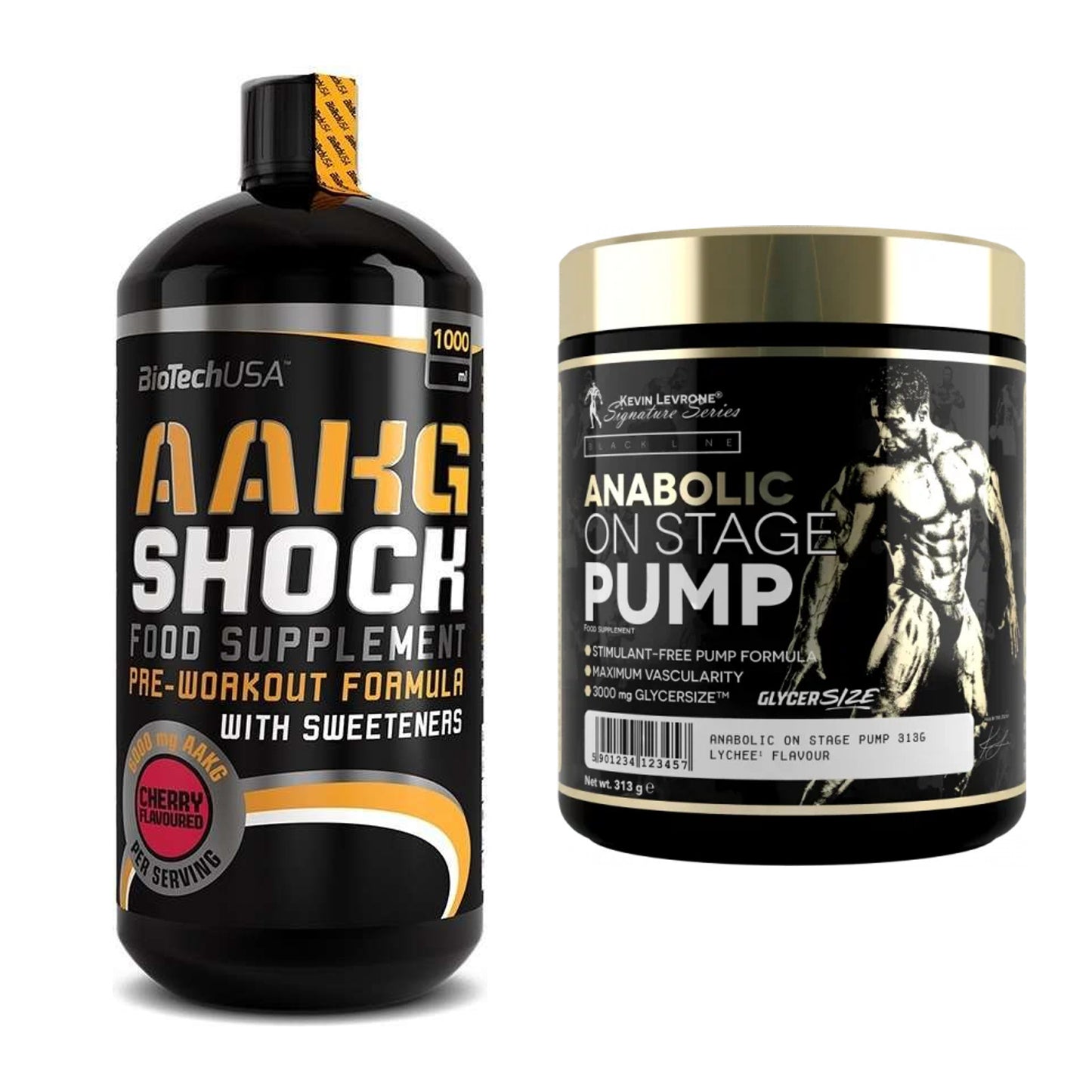 Pump-Set: BioTech AAKG Shock Extreme + Kevin Levrone Anabolic – alle enthaltenen Artikel