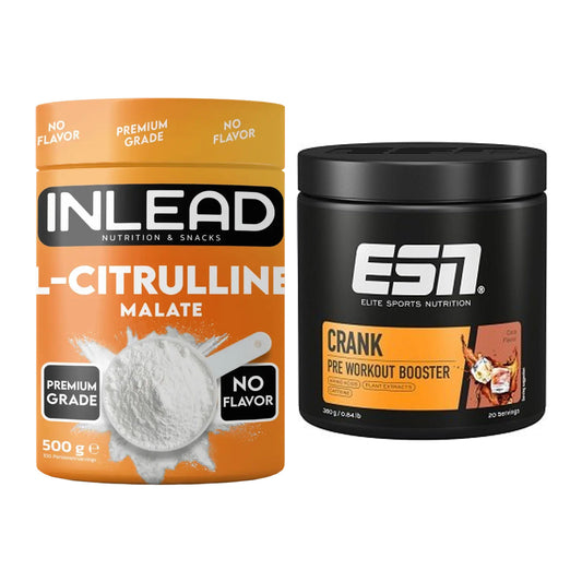 Pump-Set: INLEAD L-Citrullin Malat 2:1 + ESN Crank Booster 380g – alle enthaltenen Artikel