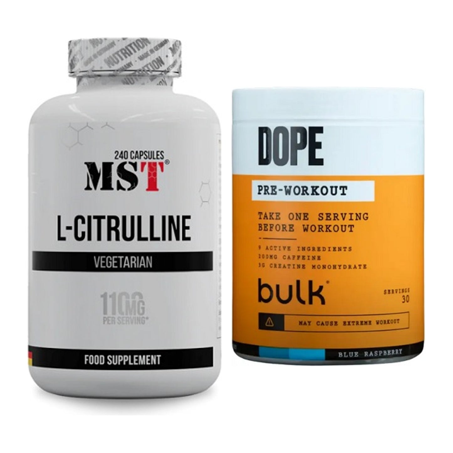 Pump-Set: MST Citrulline + Bulk Dope Pre-Workout 30 Serv. – alle enthaltenen Artikel