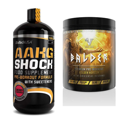 Pump-Set: BioTech AAKG Shock Extreme + Viking Power Balder PWO – alle enthaltenen Artikel