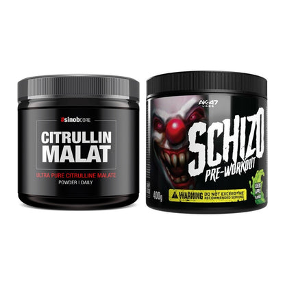 Pump-Set: Sinob Core L-Citrullin Malat + AK47 Labs Schizo Pre-Workout – alle enthaltenen Artikel