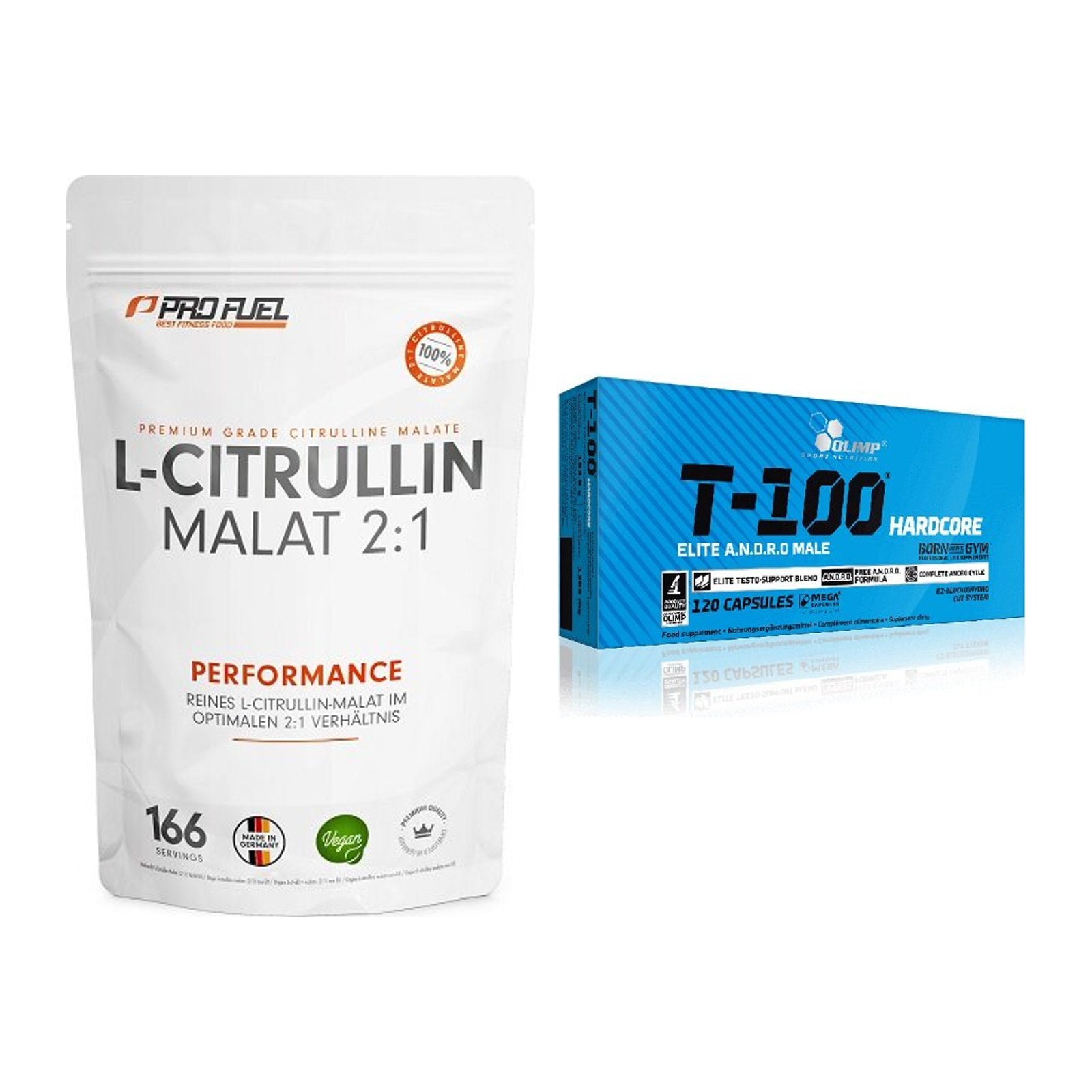 Pump-Set: ProFuel L-Citrullin Malat + Olimp T-100 Hardcore – alle enthaltenen Artikel