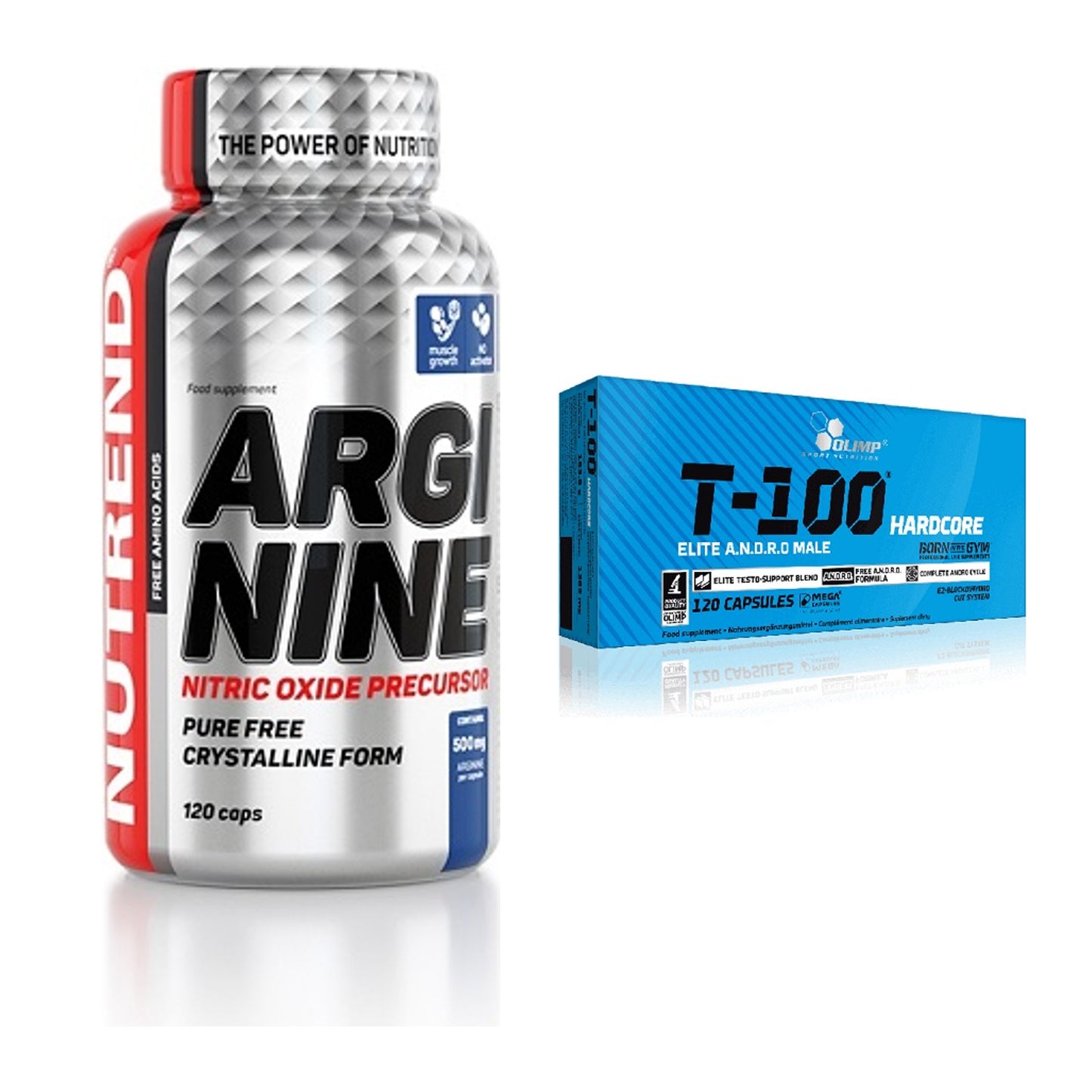 Pump-Set: Nutrend Arginine + Olimp T-100 Hardcore – alle enthaltenen Artikel