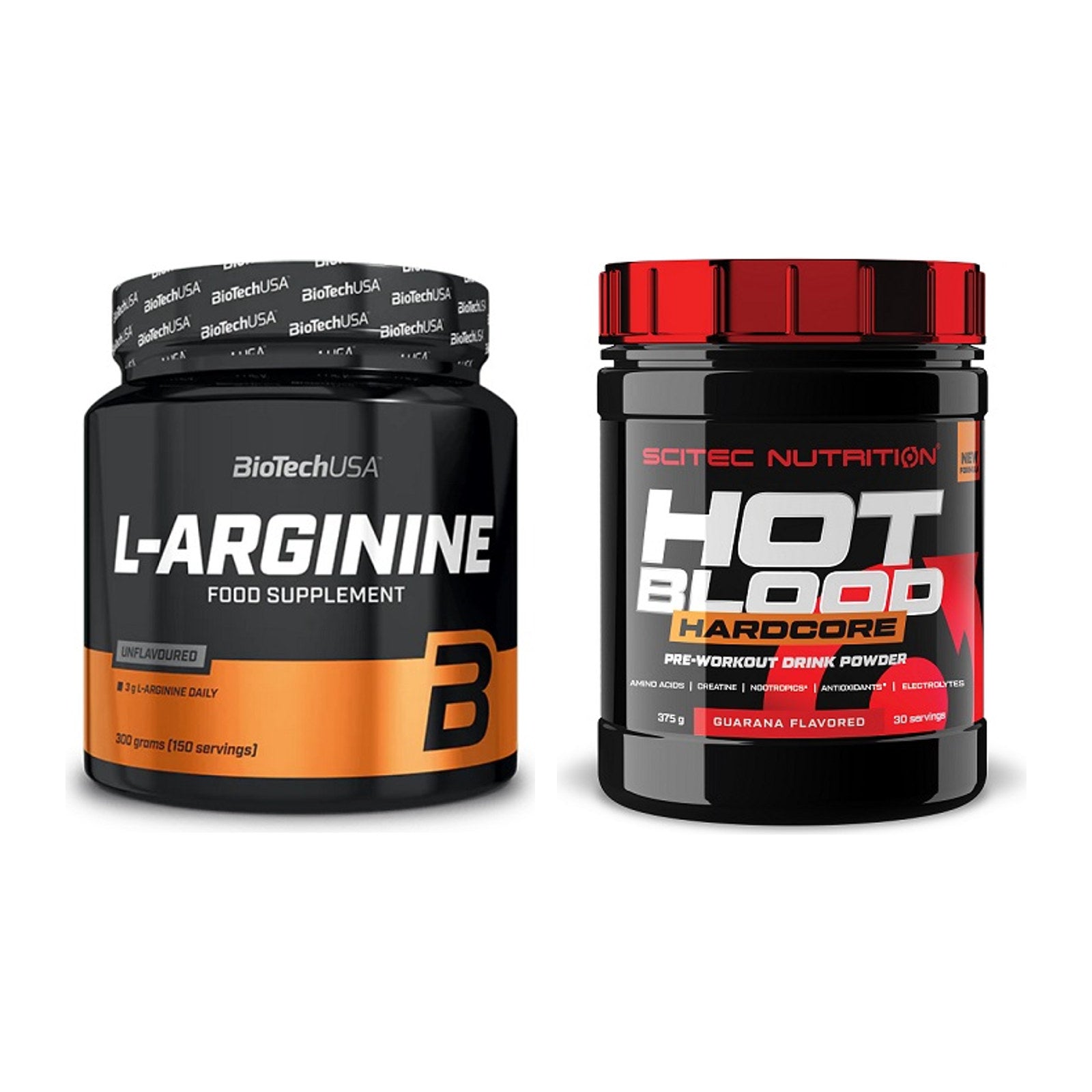 Pump-Set: BioTech L-Arginin + Scitec Hot Blood Hardcore – alle enthaltenen Artikel