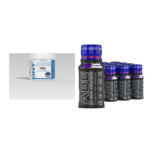Pump-Set: NNT Arginin + Applied ABE Pre-Workout SHOTS – alle enthaltenen Artikel