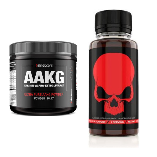 Pump-Set: Sinob Core Arginin AAKG + Genius Nutrition Warcry – alle enthaltenen Artikel