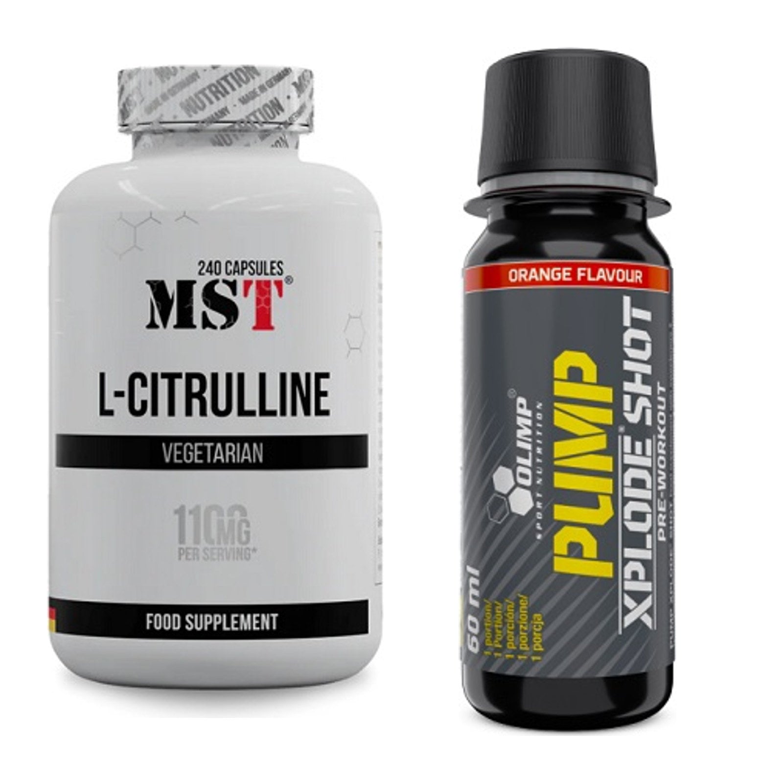 Pump-Set: MST Citrulline + Olimp Pump Xplode Shot – alle enthaltenen Artikel