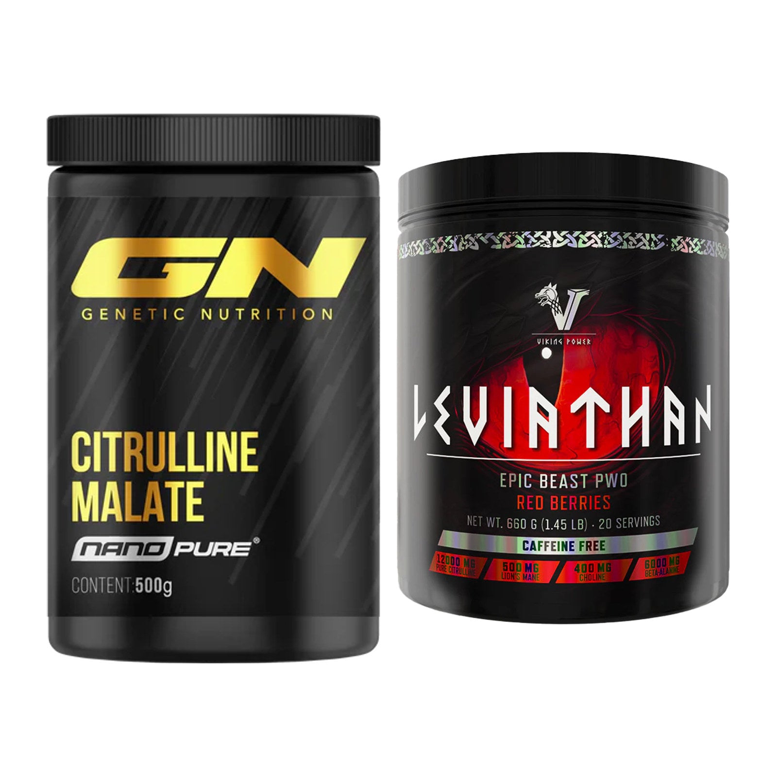 Pump-Set: GN Citrulline Malate + Viking Power Leviathan Hardcore – alle enthaltenen Artikel