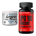 Pump-Set: NNT Arginin HCL 1200 mg + Body Attack LIPO 100-HARDCORE – alle enthaltenen Artikel