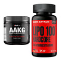Pump-Set: Sinob Core Arginin AAKG + Body Attack LIPO – alle enthaltenen Artikel