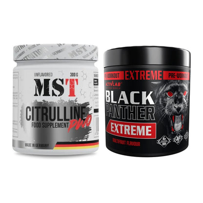 Pump-Set: MST Citrulline Malat 300g + Activlab Black Panther EXTREME – alle enthaltenen Artikel