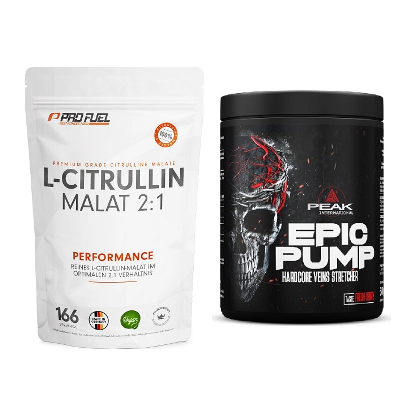 Pump-Set: ProFuel L-Citrullin Malat + Peak EPIC Pump – alle enthaltenen Artikel