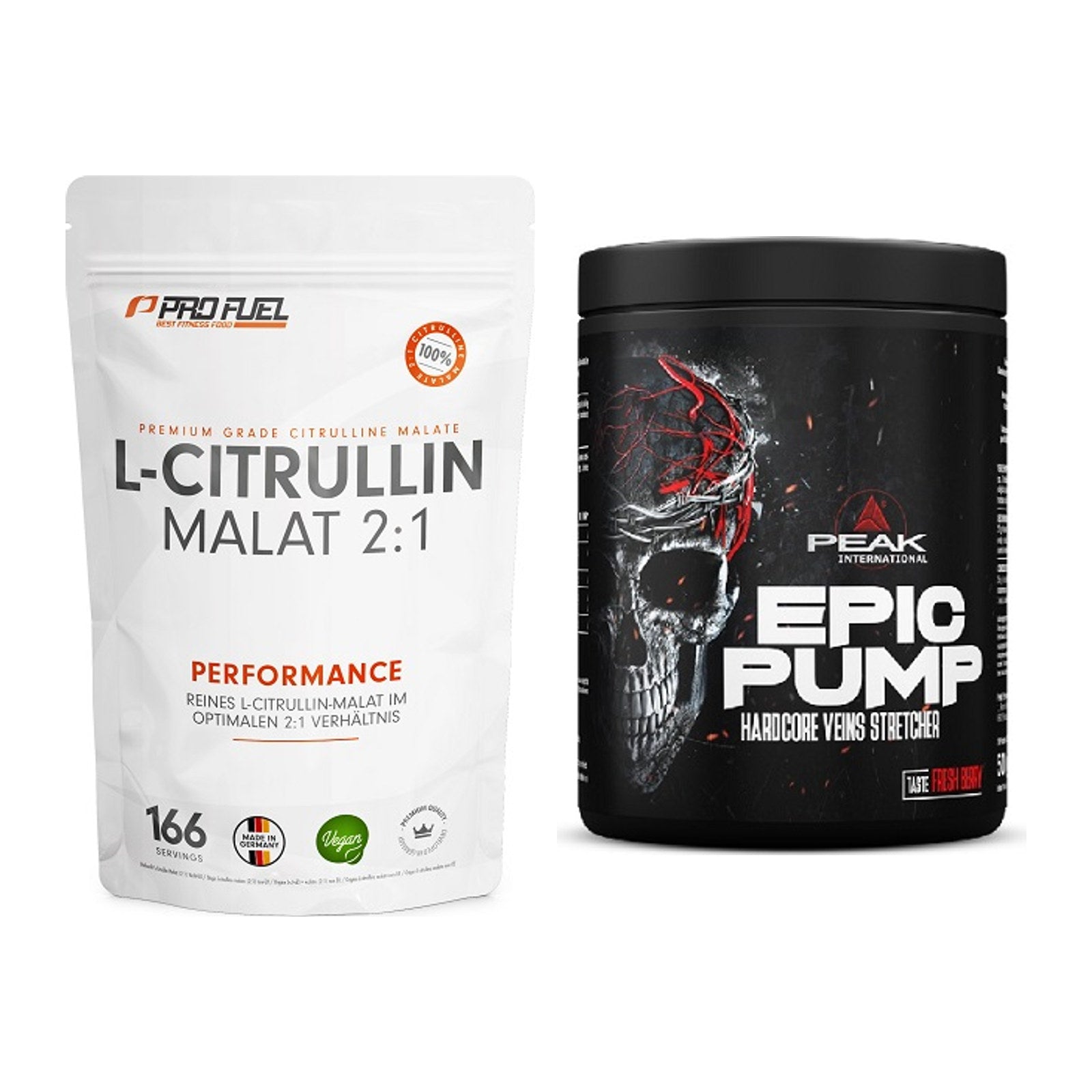 Pump-Set: ProFuel L-Citrullin Malat + Peak EPIC Pump – alle enthaltenen Artikel