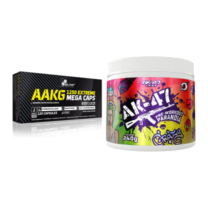 Pump-Set: Olimp AAKG Extreme Mega Caps + AK47 Labs Pre-Workout – alle enthaltenen Artikel