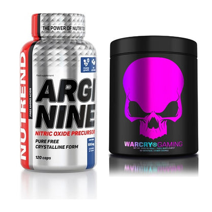 Pump-Set: Nutrend Arginine + Genius Nutrition Warcry Gaming – alle enthaltenen Artikel