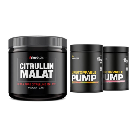 Pump-Set: Sinob Core L-Citrullin Malat + Dedicated Unstoppable Pump – alle enthaltenen Artikel