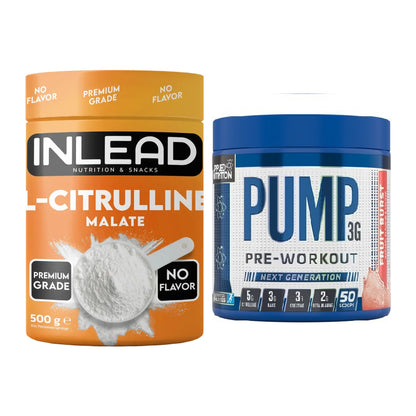 Σετ αντλίας: INLEAD L-Citrulline Malate 2:1 + Applied Nutrition Pump 3G - περιλαμβάνονται όλα τα είδη