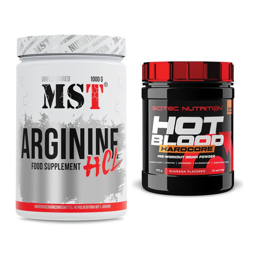 Pump-Set: MST Arginine HCL + Scitec Hot Blood Hardcore – alle enthaltenen Artikel