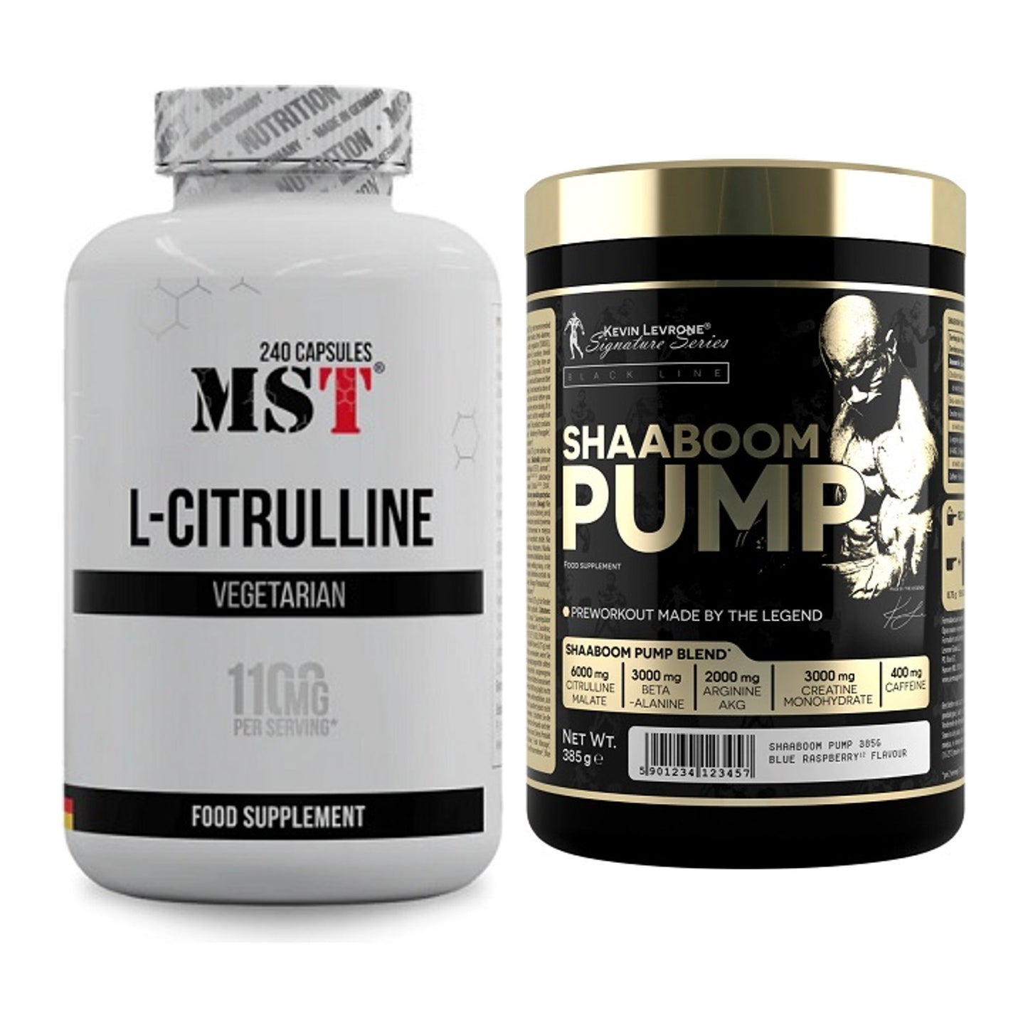 Pump-Set: MST Citrulline + Kevin Levrone Shaaboom Pump – alle enthaltenen Artikel