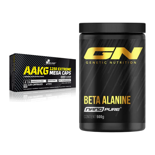 Pump-Set: Olimp AAKG Extreme Mega Caps + GN Nano Beta Alanine – alle enthaltenen Artikel