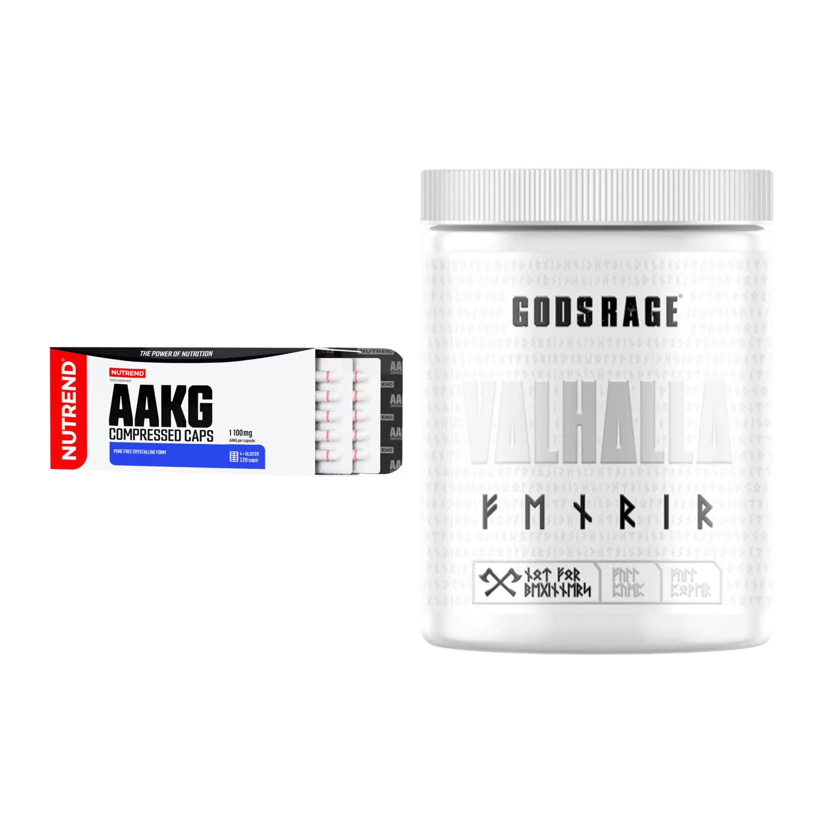 Pump-Set: Nutrend AAKG Compressed + GODSRAGE Valhalla Fenrir – alle enthaltenen Artikel