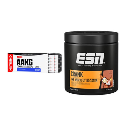 Pump-Set: Nutrend AAKG Compressed Kapseln + ESN Crank Booster – alle enthaltenen Artikel