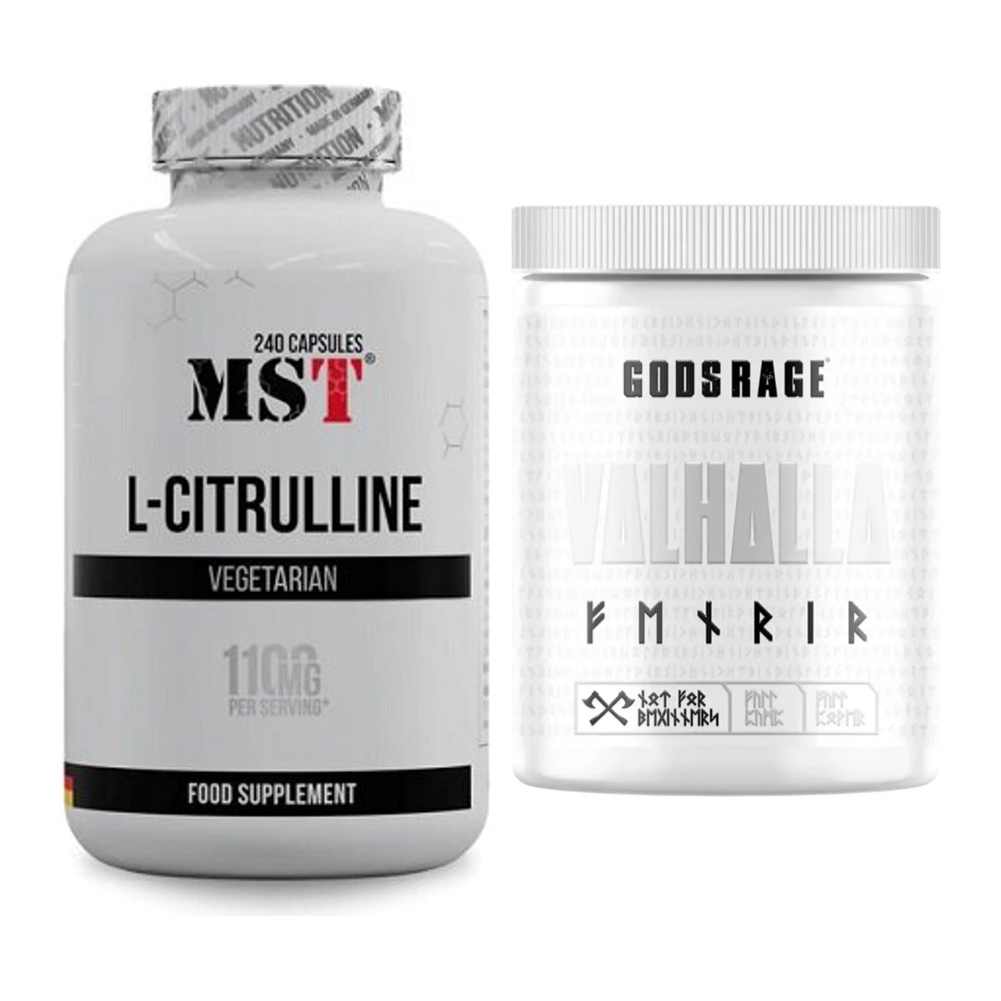 Pump-Set: MST Citrulline + GODSRAGE Valhalla Fenrir White – alle enthaltenen Artikel