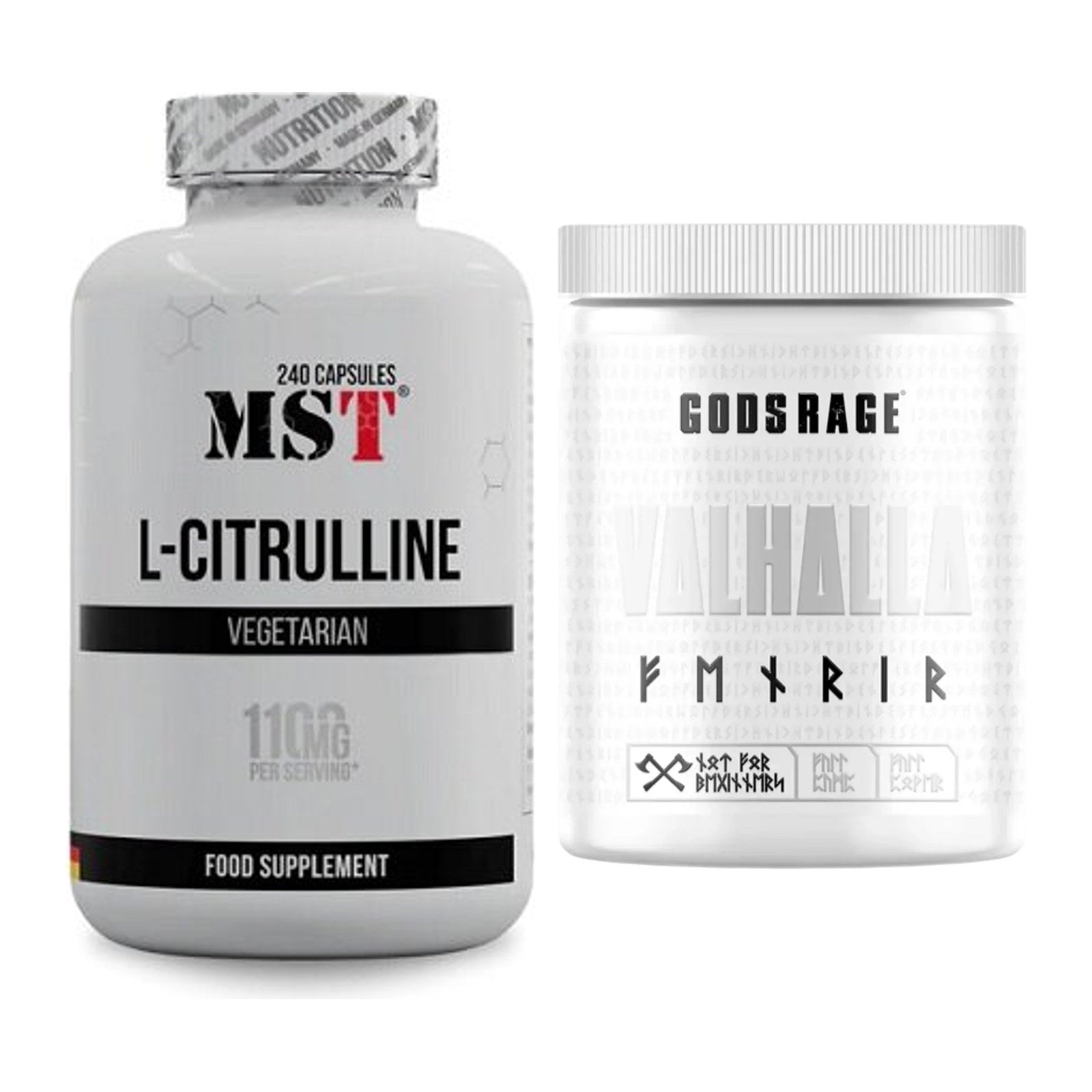 Pump-Set: MST Citrulline + GODSRAGE Valhalla Fenrir White – alle enthaltenen Artikel