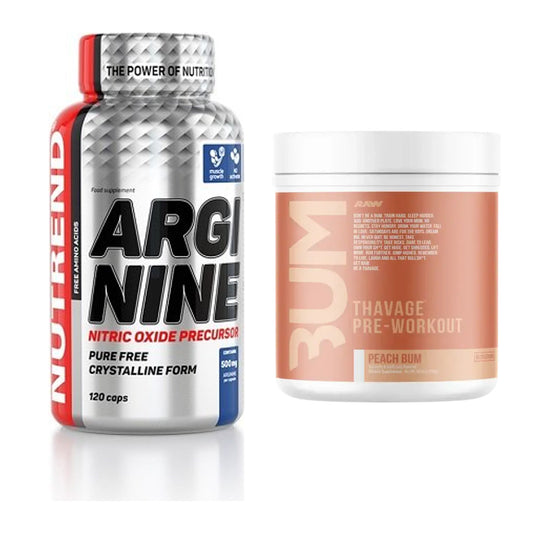 Pump-Set: Nutrend Arginine + RAW Nutrition CBUM Thavage – alle enthaltenen Artikel