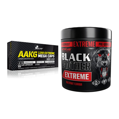 Pump-Set: Olimp AAKG Extreme Mega Caps + Activlab Black Panther – alle enthaltenen Artikel