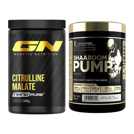 Pump-Set: GN Citrulline Malate + Kevin Levrone Shaaboom Pump 385g – alle enthaltenen Artikel
