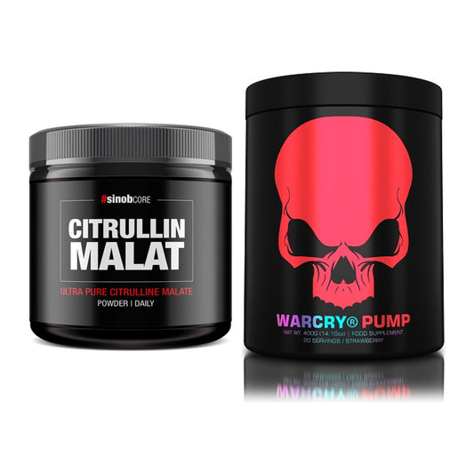 Pump-Set: Sinob Core L-Citrullin Malat + Genius Nutrition Warcry PUMP – alle enthaltenen Artikel