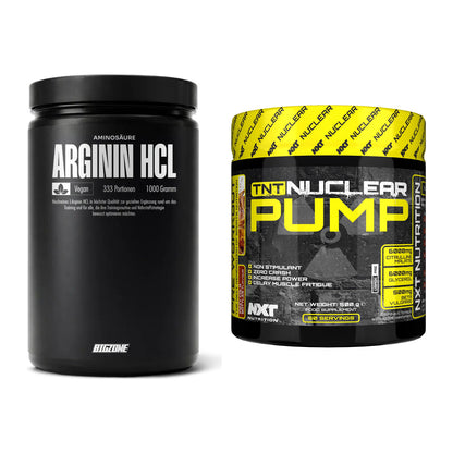 Pump-Set: Big Zone L-Arginin + NXT Nutrition TNT Nuclear Pump – alle enthaltenen Artikel