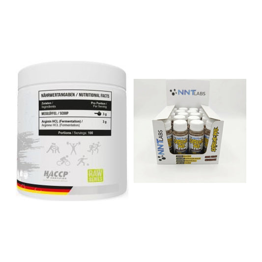 Pump-Set: MST Arginine HCL + NNT Extreme Pre-Workout Shot – alle enthaltenen Artikel