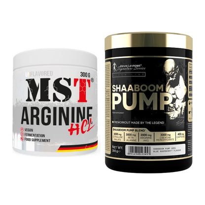Pump-Set: MST Arginine HCL + Kevin Levrone Shaaboom Pump – alle enthaltenen Artikel