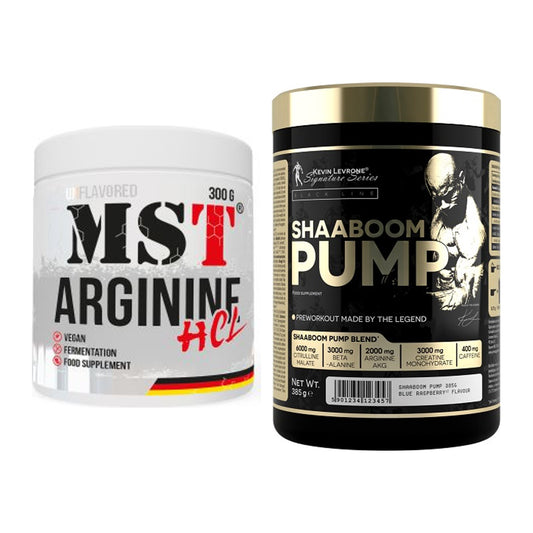 Pump-Set: MST Arginine HCL + Kevin Levrone Shaaboom Pump – alle enthaltenen Artikel