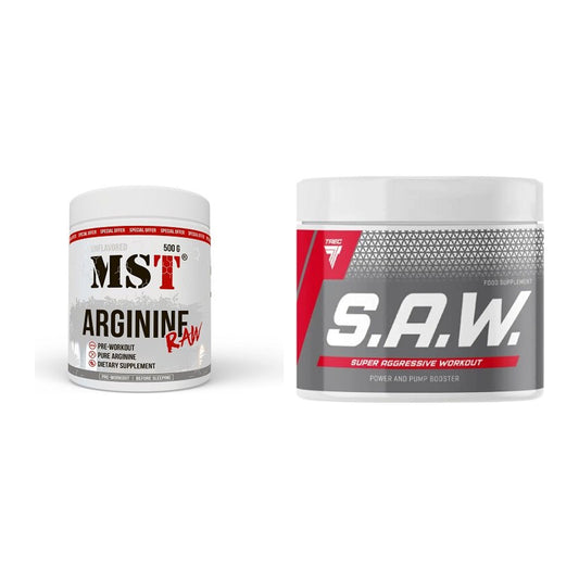 Pump-Set: MST Arginine RAW + Trec Nutrition SAW Booster 200g – alle enthaltenen Artikel