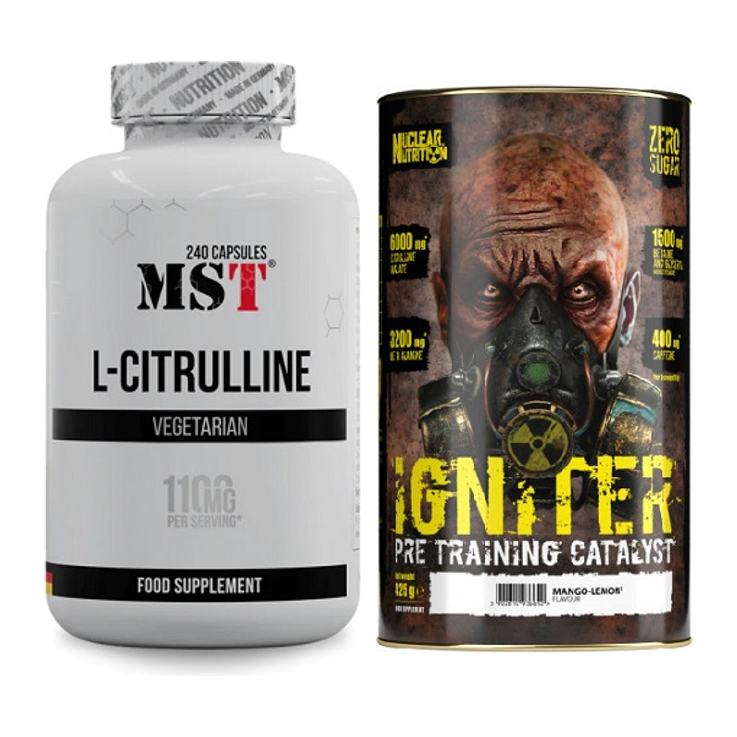 Pump-Set: MST Citrulline + Nuclear Nutrition IGNITER Booster – alle enthaltenen Artikel