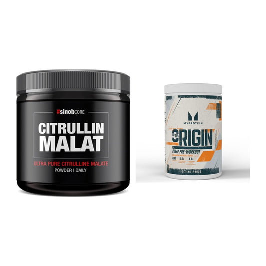 Pump-Set: Sinob Core L-Citrullin Malat + MyProtein Origin Pump – alle enthaltenen Artikel