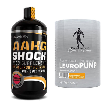 Pump-Set: BioTech AAKG Shock Extreme + Kevin Levrone Levro Pump – alle enthaltenen Artikel