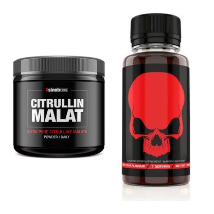 Pump-Set: Sinob Core L-Citrullin Malat + Genius Nutrition Warcry – alle enthaltenen Artikel