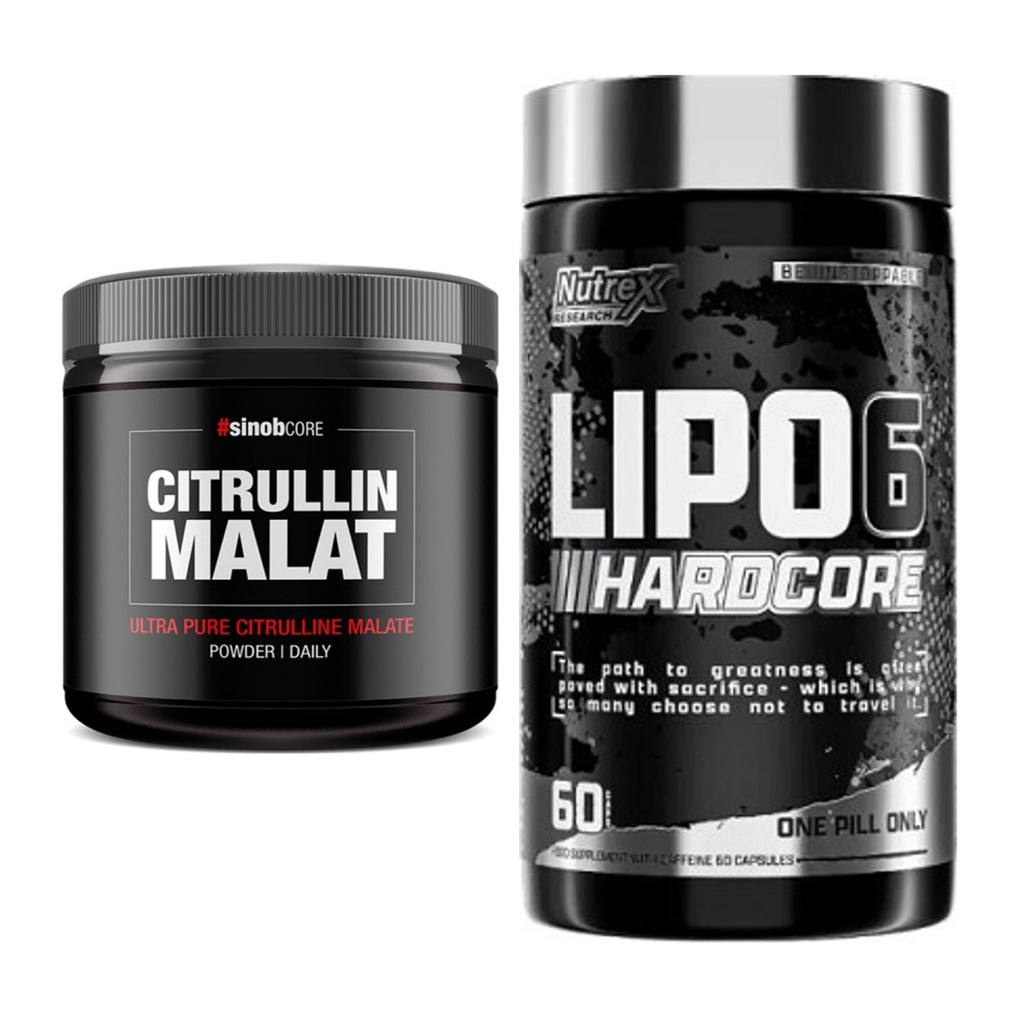 Pump-Set: Sinob Core L-Citrullin Malat + Nutrex Lipo 6 Hardcore – alle enthaltenen Artikel