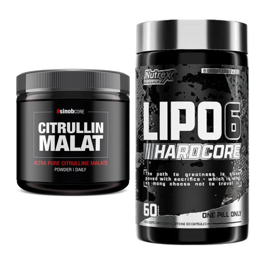 Pump-Set: Sinob Core L-Citrullin Malat + Nutrex Lipo 6 Hardcore – alle enthaltenen Artikel