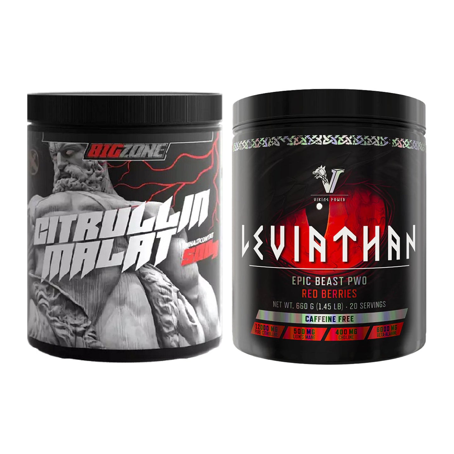 Pump-Set: Big Zone Citrullin Malat + Viking Power Leviathan Hardcore – alle enthaltenen Artikel