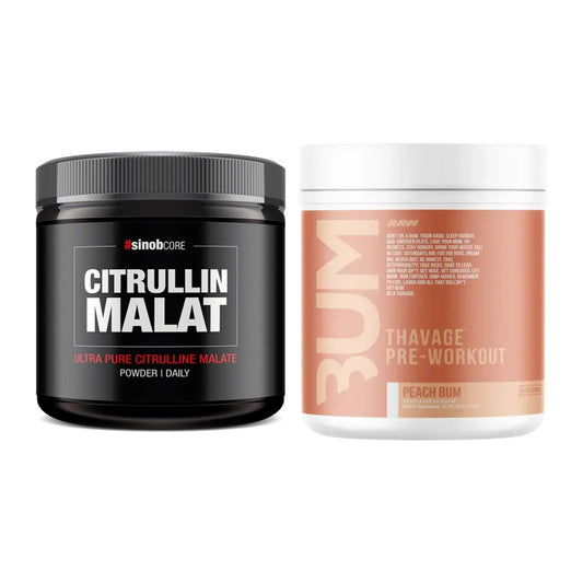 Pump-Set: Sinob Core L-Citrullin Malat + RAW Nutrition CBUM Thavage – alle enthaltenen Artikel