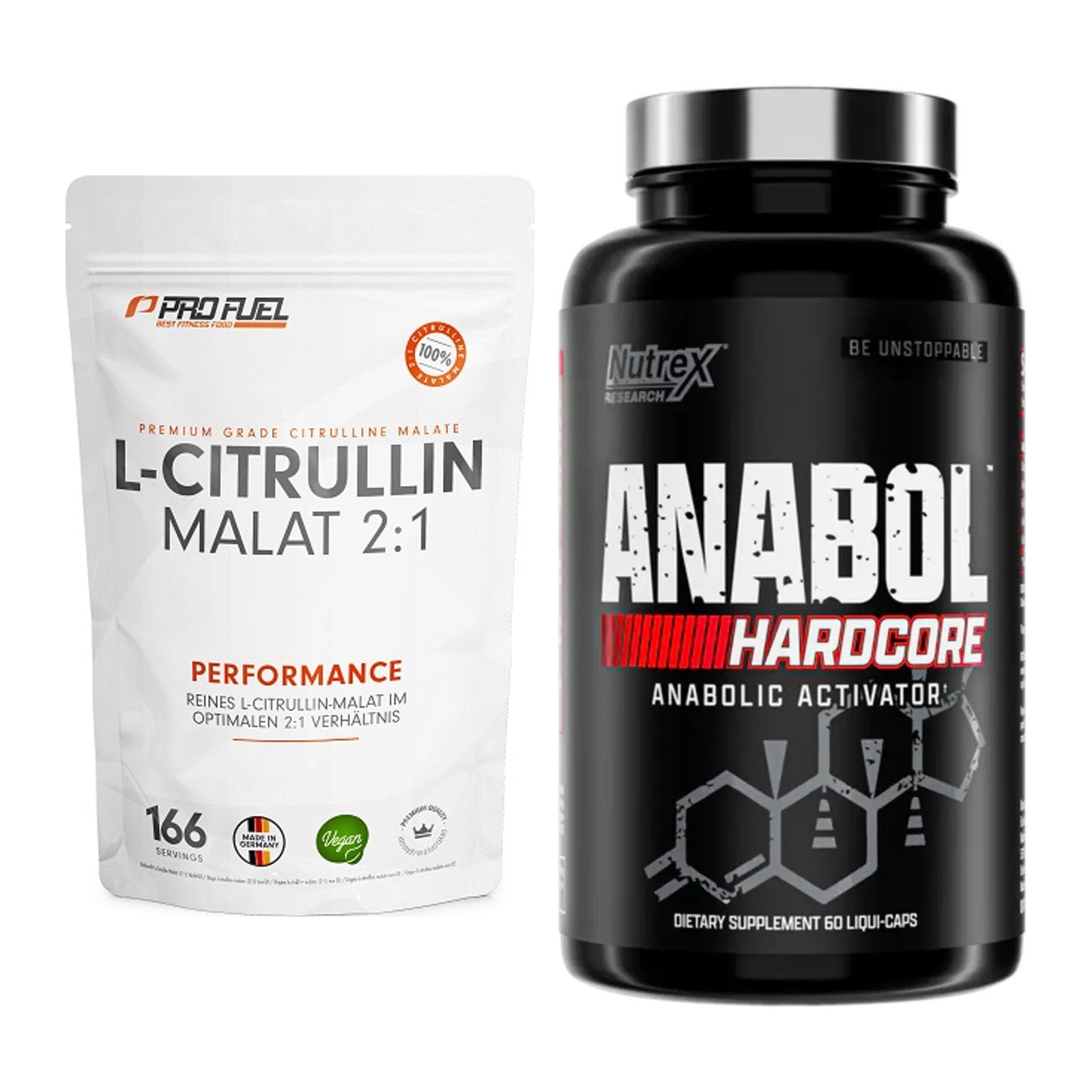 Pump-Set: ProFuel L-Citrullin Malat + Nutrex Anabol Hardcore – alle enthaltenen Artikel