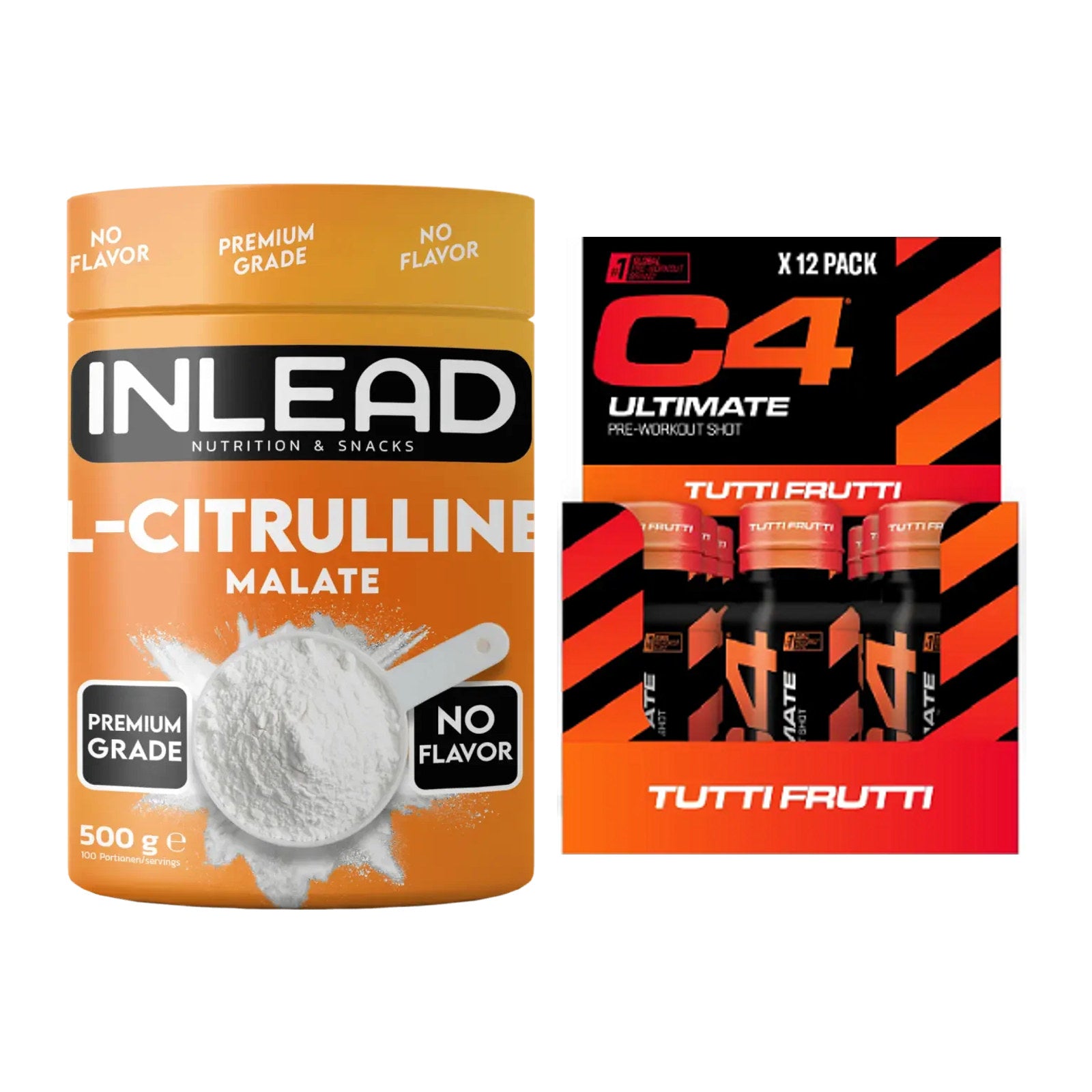 Pump-Set: INLEAD L-Citrullin Malat 2:1 + Cellucor C4 Ultimate – alle enthaltenen Artikel