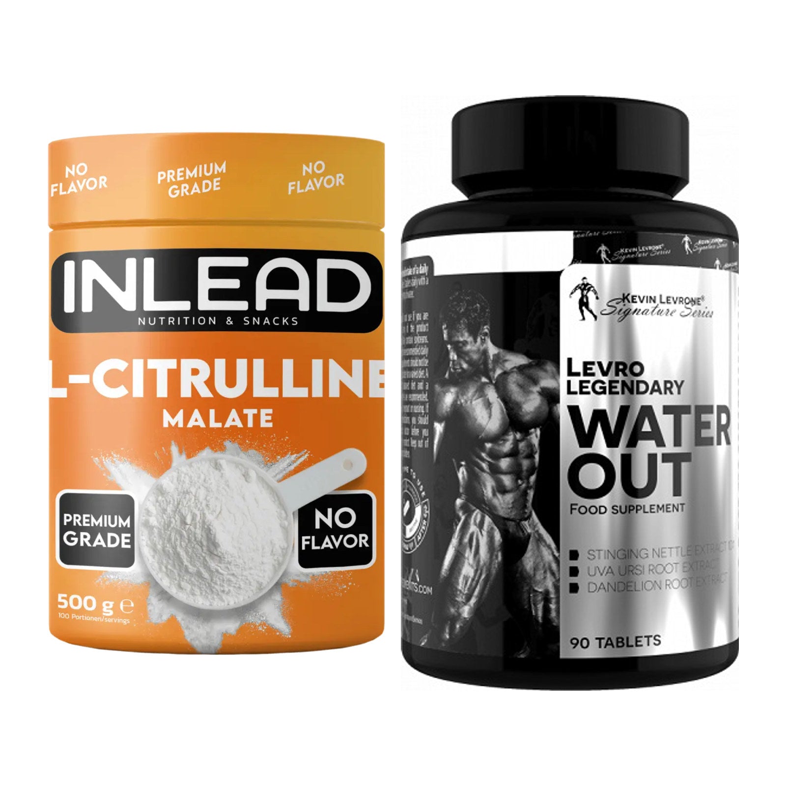 Pump-Set: INLEAD L-Citrullin Malat 2:1 + Kevin Levrone LevroLegendary – alle enthaltenen Artikel