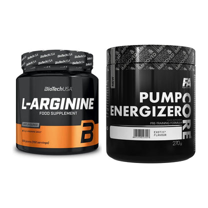 Pump-Set: BioTech L-Arginin + FA Nutrition Core Pump Energizer – alle enthaltenen Artikel