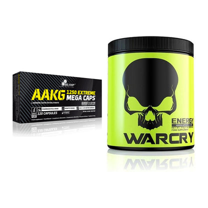 Pump-Set: Olimp AAKG Extreme Mega Caps + Genius Nutrition Warcry – alle enthaltenen Artikel